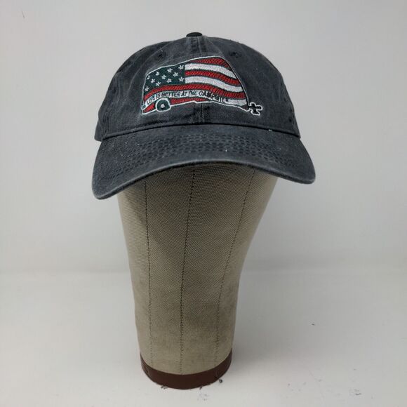 Camco Gray Denim Slideback Hat Life Is Better At The Campsite RV Trailer USA OS - Picture 2 of 10